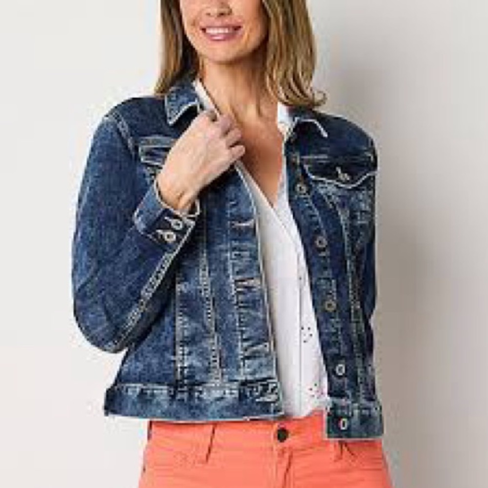 Liz Claiborne Womens Denim Jacket size M